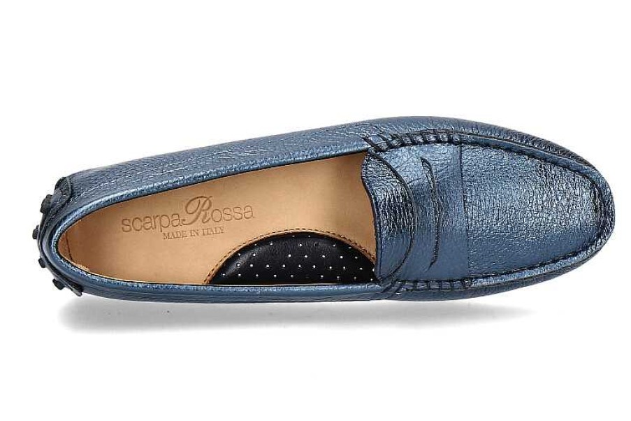 Moccasins | ScarpaRossa Scarparossa Slipper Gomma Shimer Indaco Blue