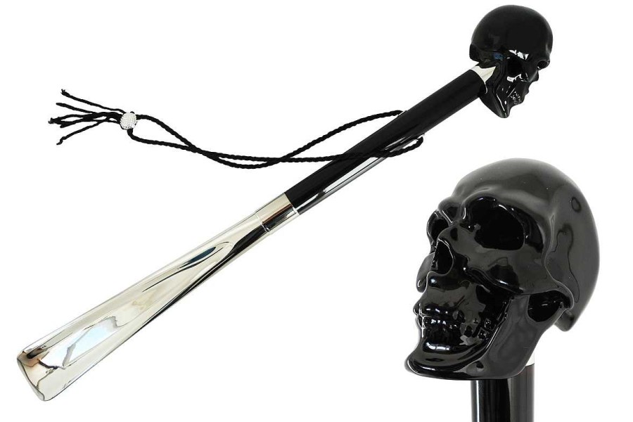 Shoehorn | Pasotti Pasotti Shoe Horn Black Skull