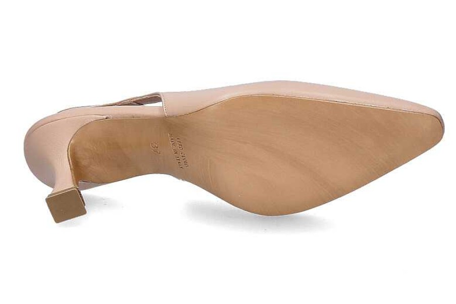 Pumps | Bianca Di Bianca Di Sling Pumps Nappa Nude Cuoio