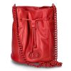 Hand Bags | La Carrie La Carrie Pouch Bag Deccan Ginger Leather Red