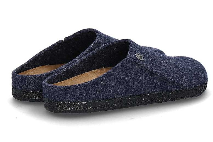 House Slippers | Birkenstock Birkenstock House Shoes For Men Zermatt Normal- Dark Blue