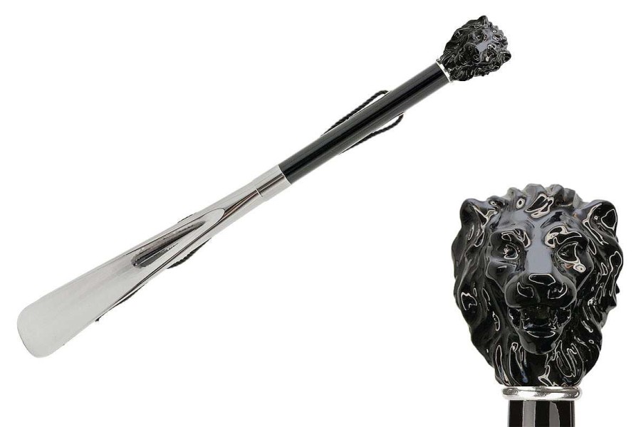 Shoehorn | Pasotti Pasotti Shoehorn Lion Black