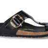 Mules | Birkenstock Birkenstock Thong Shoes Gizeh Schmal Big Buckle- High Shine Schwarz