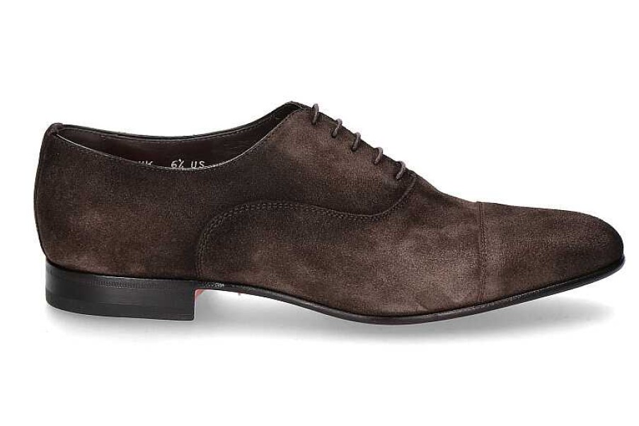 Oxfords | Santoni Santoni Oxford Velours- Braun