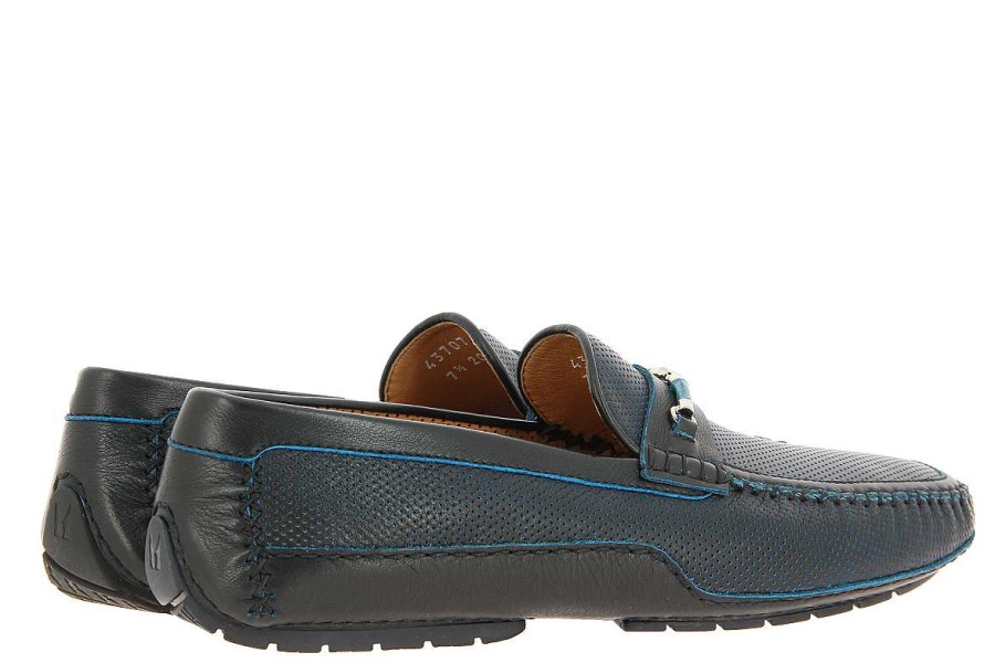 Moccasins | Moreschi Moreschi Mokassin Urano Blu Scuro