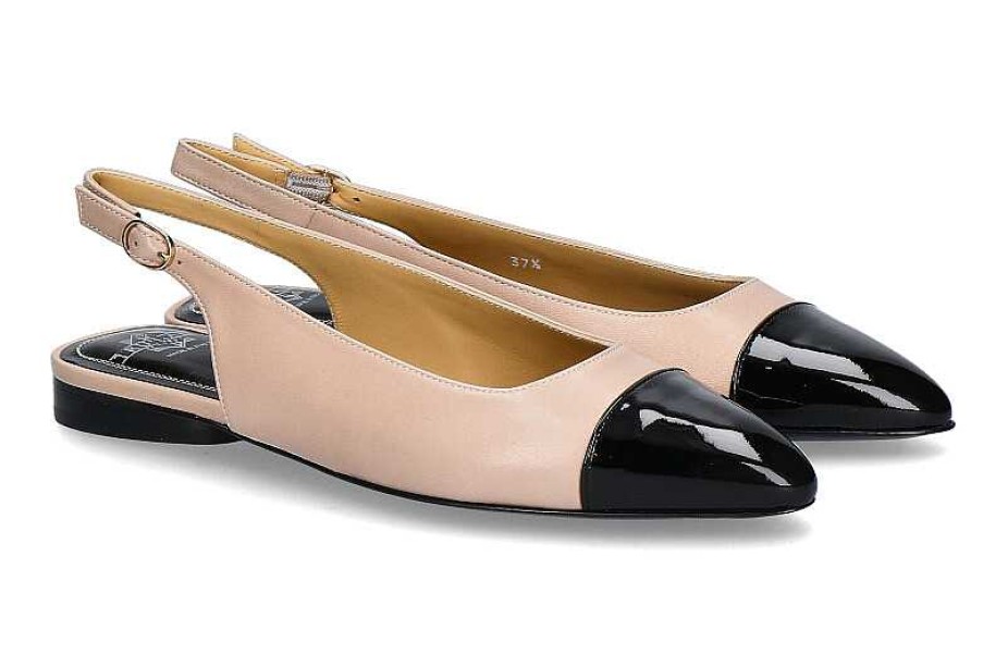 Ballet Flats | Truman's Truman'S Ballerina Nappa Nude Soft Nero