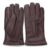 Men'S Gloves | Restelli Restelli Leather Gloves Brown