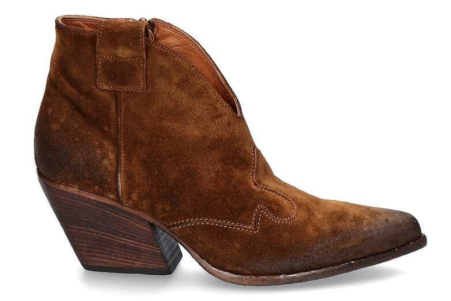 Booties | Elena Iachi Elena Iachi Cowboy- Ankle Boots Hombre Wash- Cognac