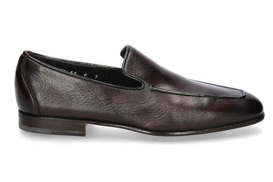 Loafers | Santoni Santoni Slipper Leahter Dark Brown