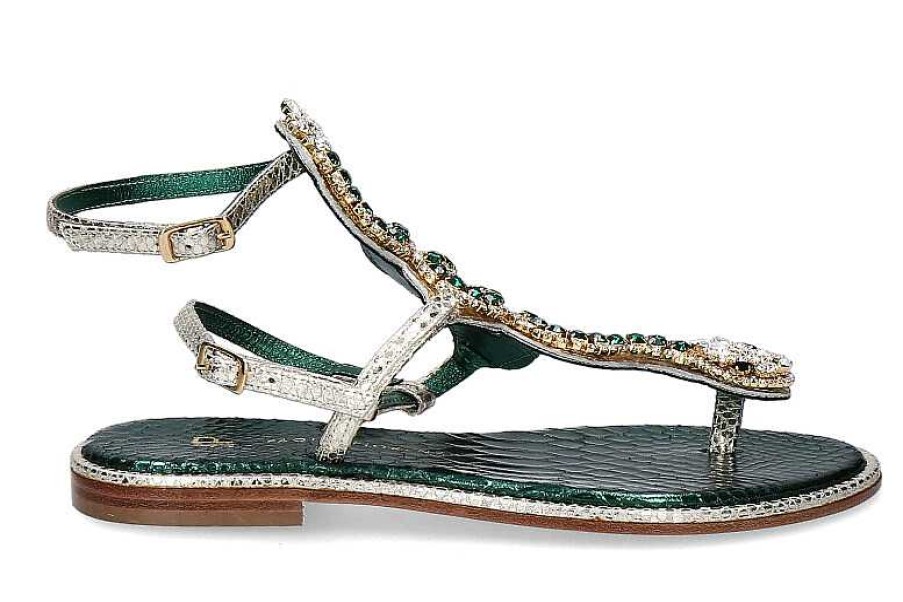 Sandals | Paola Fiorenza Paola Fiorenza Sandals Crystal Verde Pitone