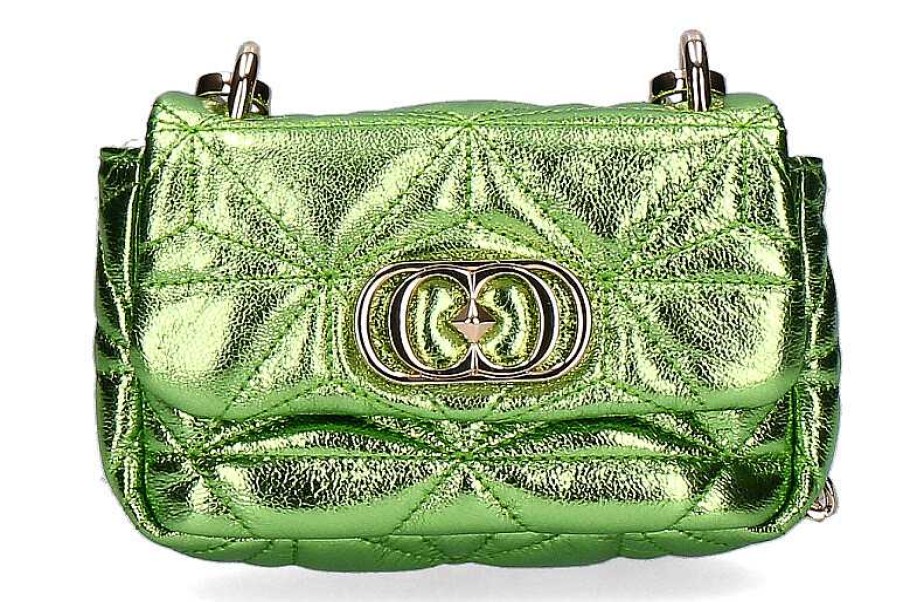 Hand Bags | La Carrie La Carrie Shoulder Bag Shiny Mini Laminated Leather Green