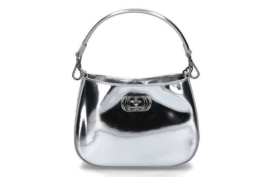 Hand Bags | La Carrie La Carrie Shoulder Bag Shiny Small Leather Silver