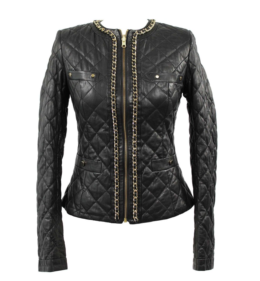 Jacket'S | Christine Becker Christine Becker Quilted Jacket Gloria Lammnappa Nero