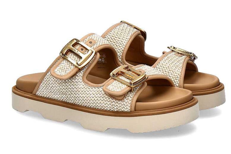 Sandals | Hogan Hogan Sandals Fibbia Bordato Beige