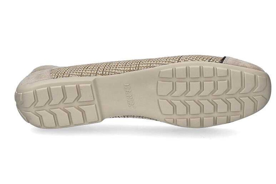 Ballet Flats | Mania Mania Ballerina Camoscio Rafia Sand