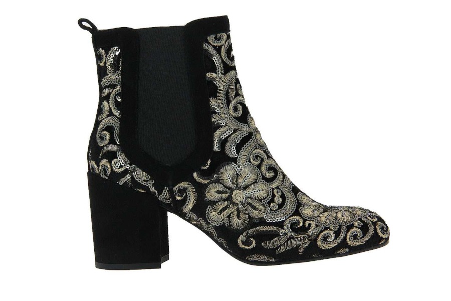 Ankle Boots | Stuart Weitzman Stuart Weitzman Ankle Boots Mediate Black Radiant Velvet