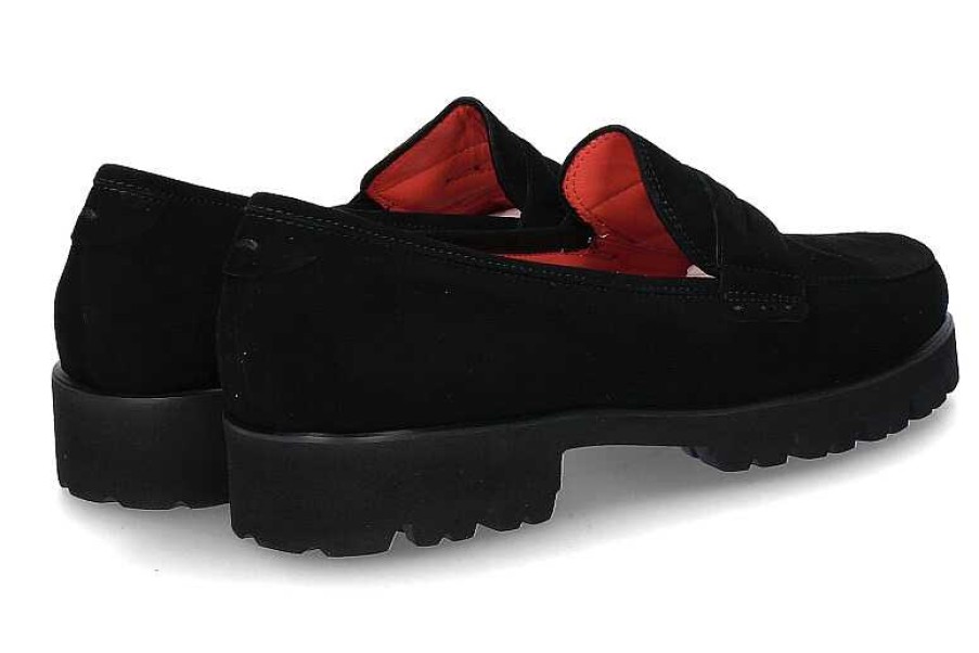 Flats | Pas de rouge Pas De Rouge Slipper Marta Camoscio Nero