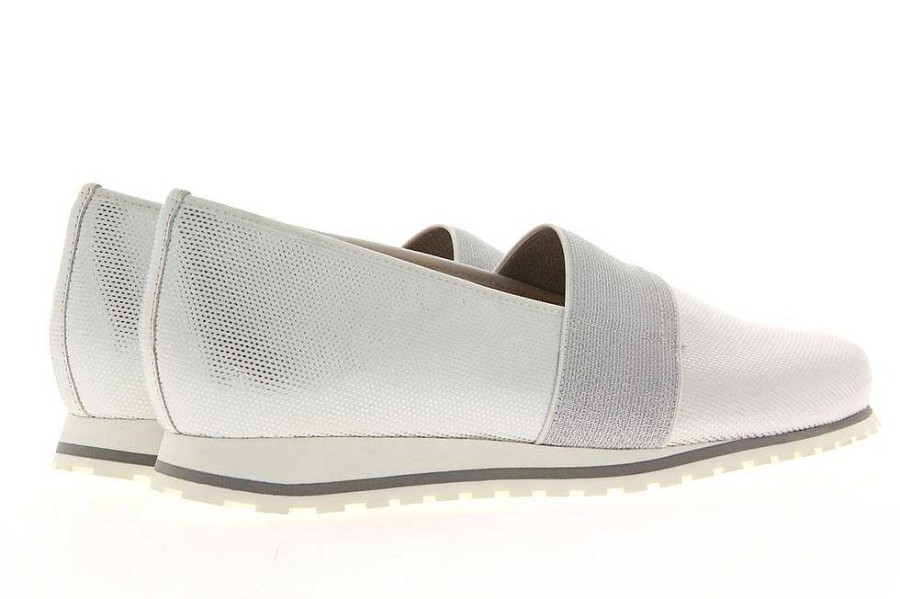 Flats | Hassia Hassia Slipper Piacenza G-Weite Metal Leder Weiss