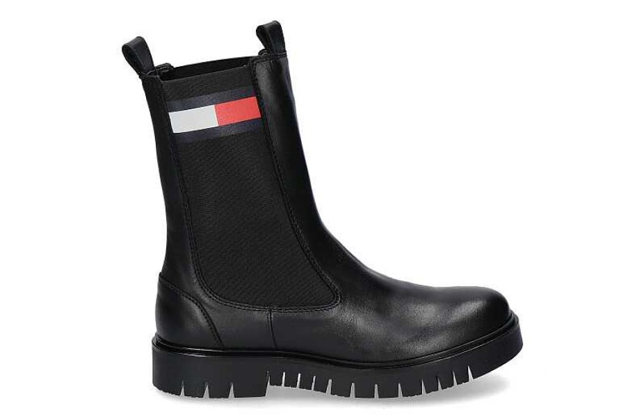 Booties | Tommy Hilfiger Tommy Hilfiger Women'S Boots Long Chelsea Black- Black