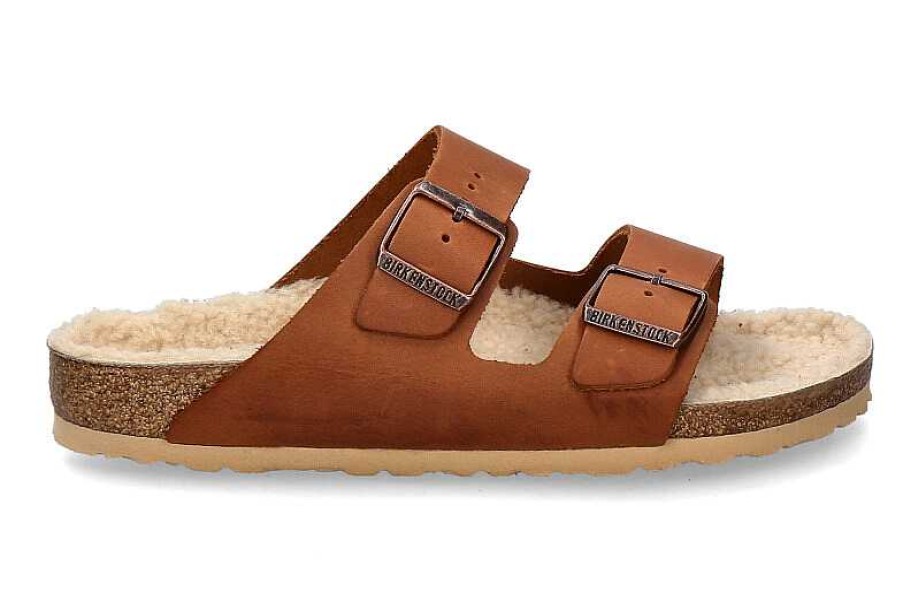 House Slippers | Birkenstock Birkenstock Mules Lined Arizona Antique Pull Cognac