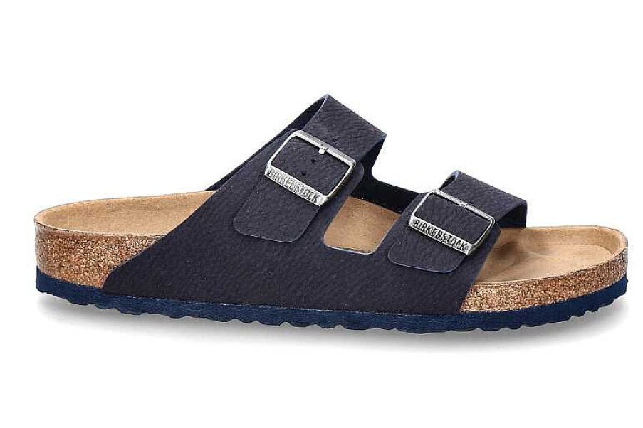 Sandals | Birkenstock Birkenstock Mules Arizona Normal Desert Dust- Indigo Blue