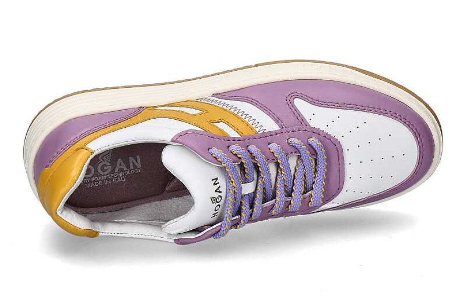 Sneakers | Hogan Hogan Women' Sneaker H630 Allaciato- Weiss/Lila/Gelb