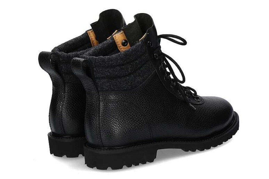 Warm Lining | Ludwig Reiter Ludwig Reiter Lace-Up Ankle Boots Lined Gebrigsjager Country Black