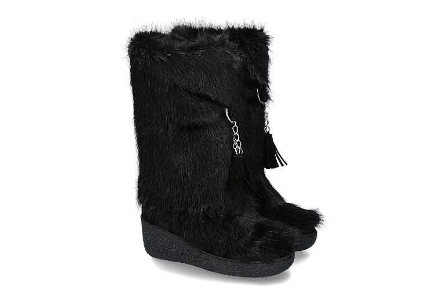 Fur Boots | Diavolezza Diavolezza Faux Fur Boots Eco Fur Black