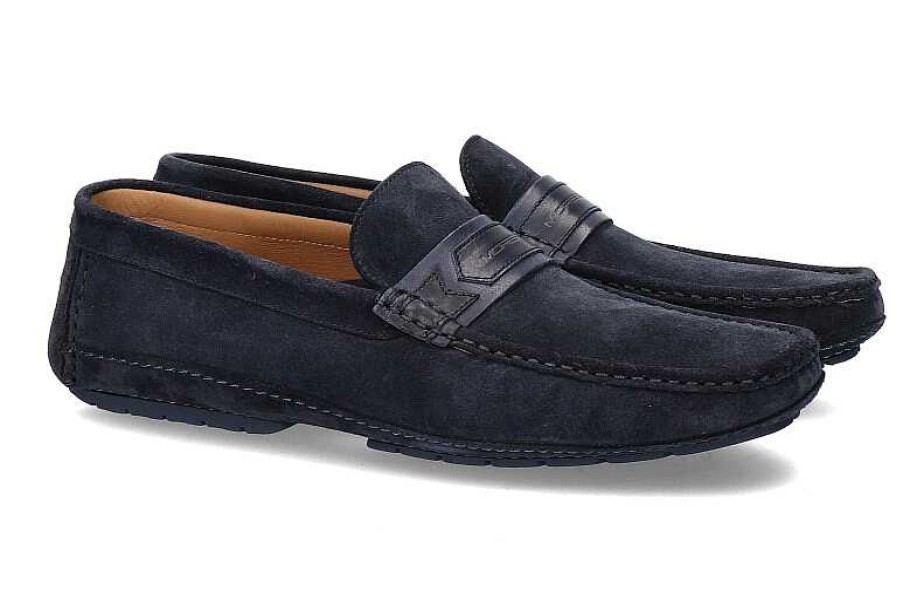 Moccasins | Moreschi Moreschi Mokassin Croazia Blu Scuro