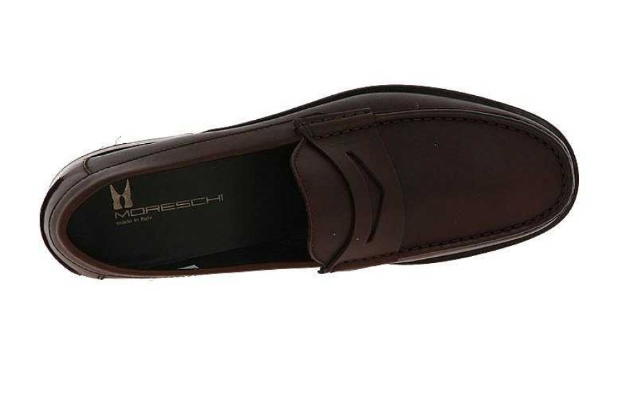 Moccasins | Moreschi Moreschi Slipper Borgogna Marrone Scuro