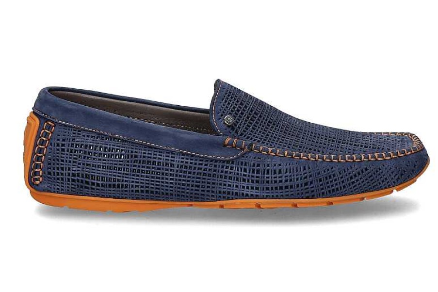 Moccasins | Aldo Brue Aldo Brue Moccasin Leather Royal Azzurro