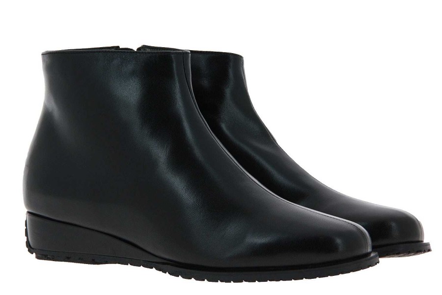 Warm Lining | Bagnoli Bagnoli Ankle Boots Lined Nappa Nero Fondera Peltro