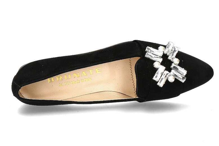 Flats | Brunate Brunate Ballerina Flex Camoscio Nero