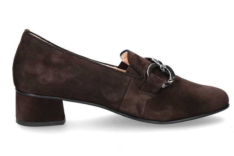 Pumps | Hassia Hassia Pumps Siena H-Weite Samtziege Darkbrown