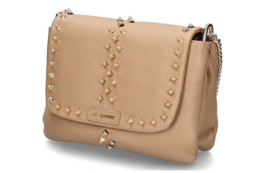 Hand Bags | La Carrie La Carrie Shoulder Bag Tumbled Leather Beige