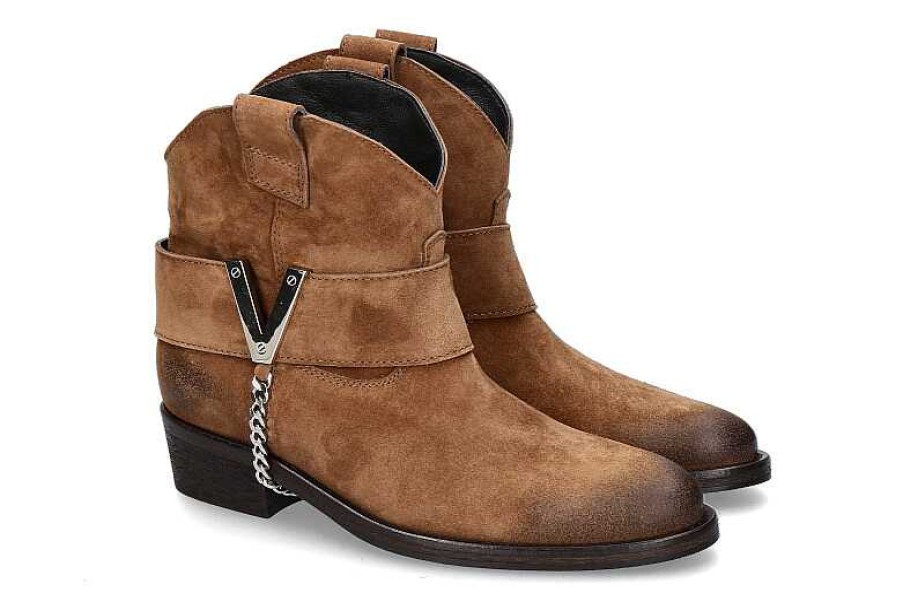 Ankle Boots | Via Roma 15 Via Roma 15 Ankle Boots 3951 Velours Martora- Braun