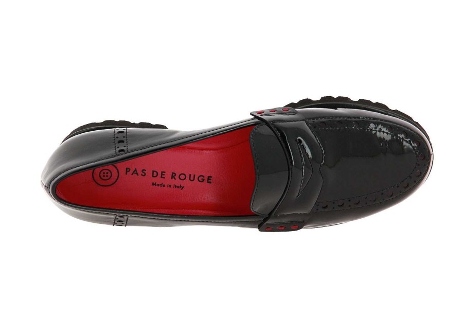 Flats | Pas de rouge Pas De Rouge Slipper Marta Lack Nero