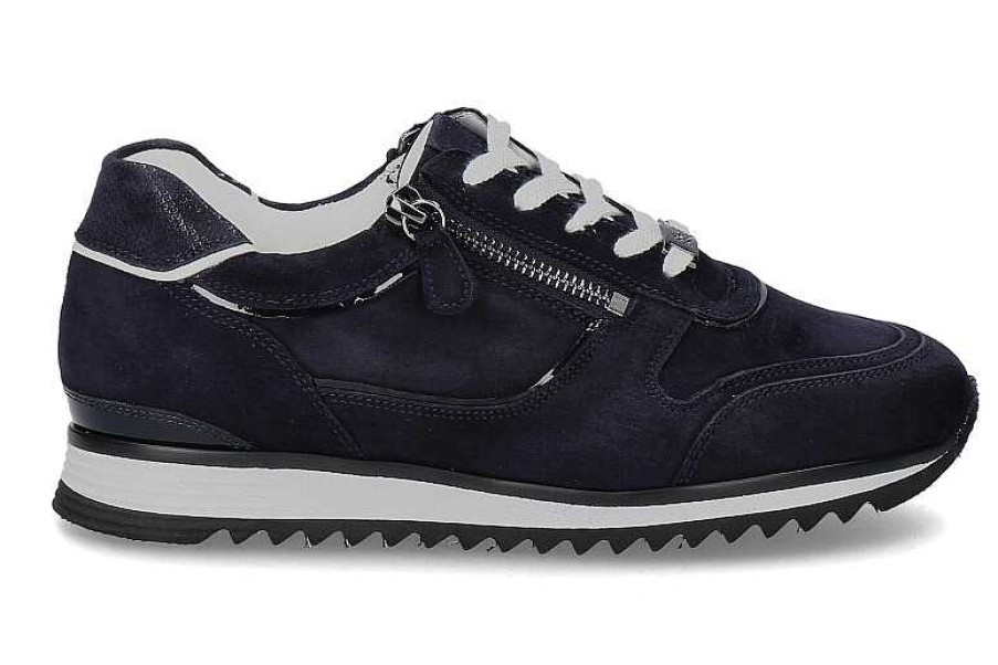 Sneakers | Hassia Hassia Sneaker Porto H-Weite Samtziege Blue White