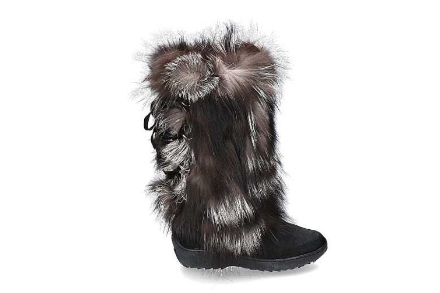 Warm Lining | Oscar Sport Oscar Sport Fur Boots Kim Nero-Silver