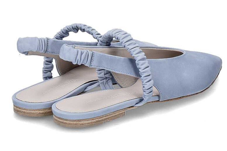 Ballet Flats | Kennel und Schmenger Kennel & Schmenger Sling- Ballerina Greta Soft Nubuk Cielo/Blau