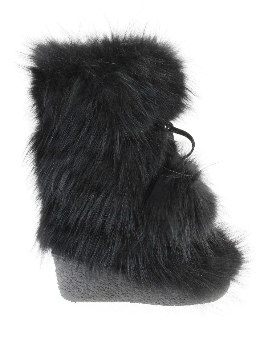 Warm Lining | Diavolezza Diavolezza Fur Boots "New Yourk Fox Nero"