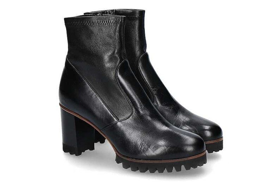 Ankle Boots | Truman's Truman'S Ankle Boots Vitello Nero Nappa Stretch