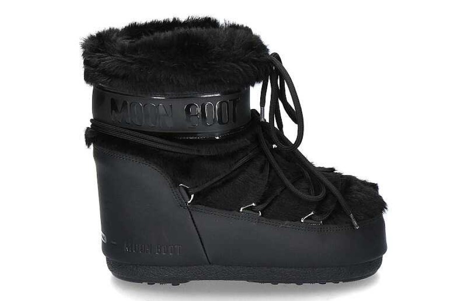 Fur Boots | Moon Boot Moon Boot Model Icon Low Faux Fur Black