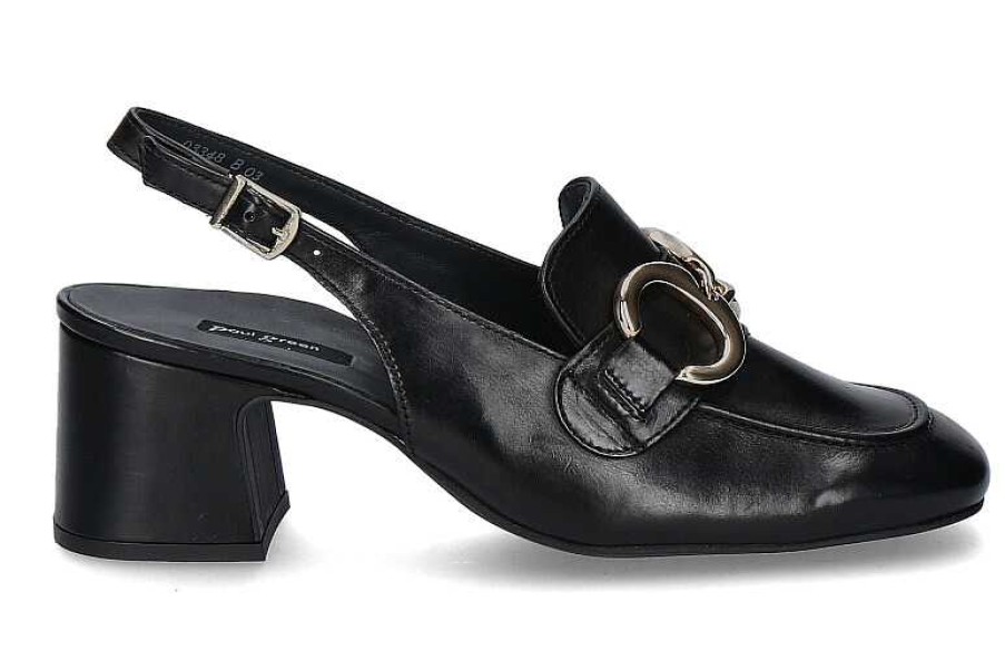 Loafers | Paul Green Paul Green Sling Pumps Foulard Schwarz